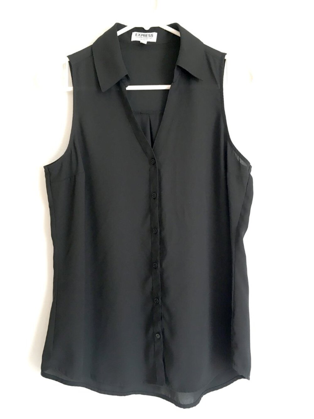 Express Women's Black Sheer Sleeveless Top Size S/P